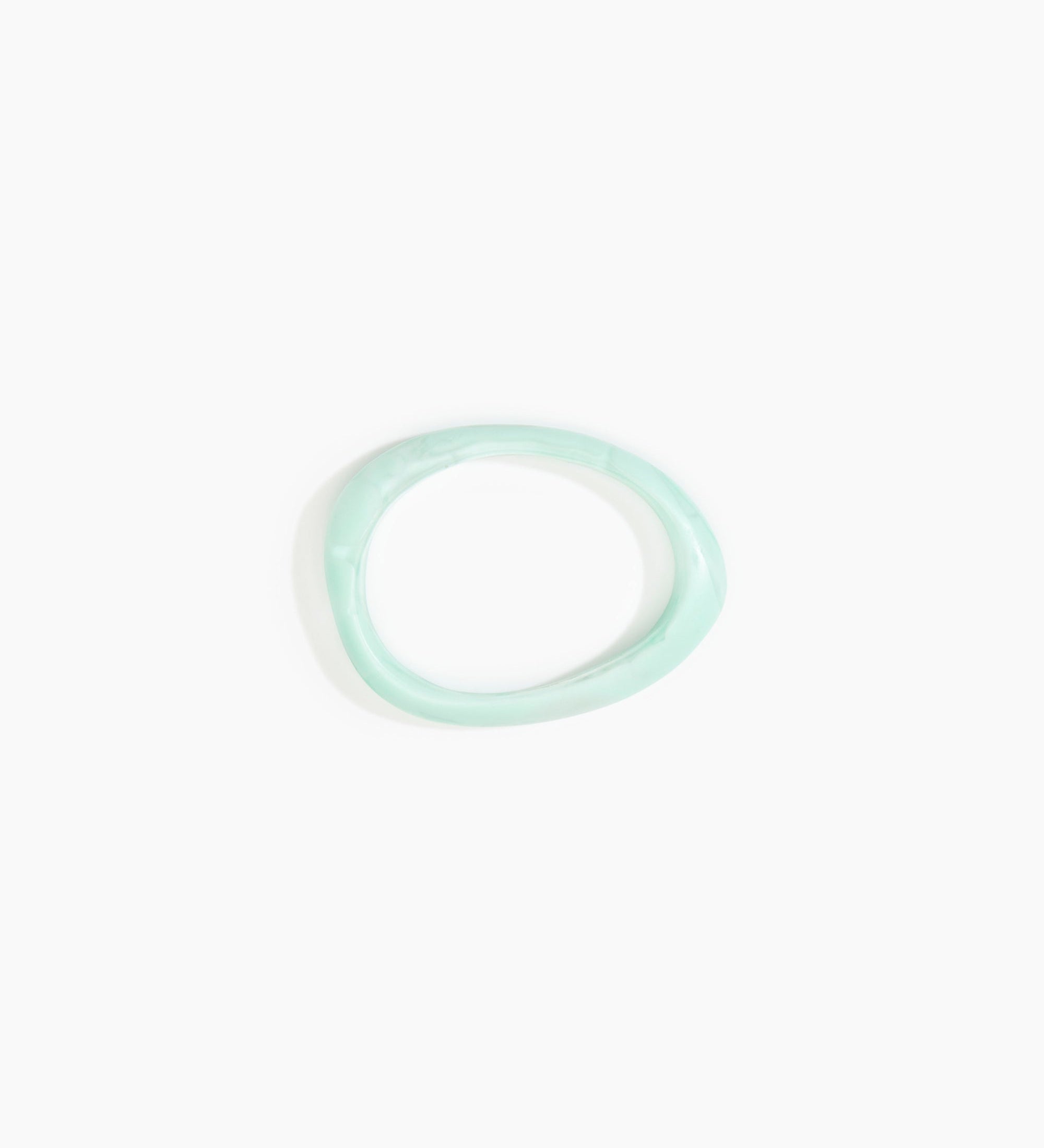 Dinosaur Designs Rock Wishbone Bangle Bracelets in Mint Colour resin with Wide Fit