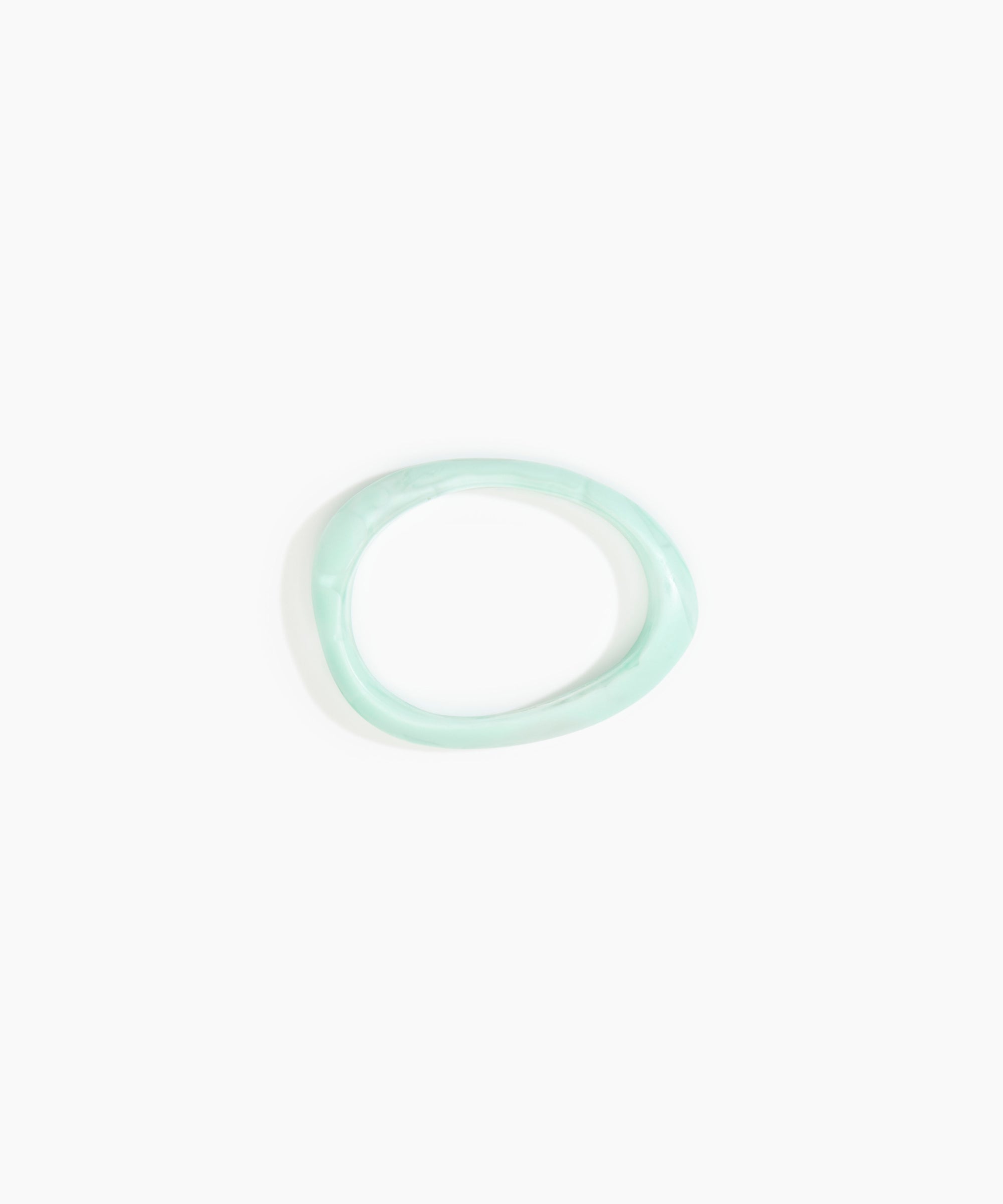 Dinosaur Designs Rock Wishbone Bangle Bracelets in Mint Colour resin with Wide Fit