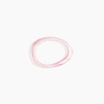 Dinosaur Designs Rock Wishbone Bangle Bracelets in Shell Pink Colour resin with Wide Fit