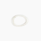 Dinosaur Designs Rock Wishbone Bangle Bracelets in Snow Swirl Colour resin with Wide Fit