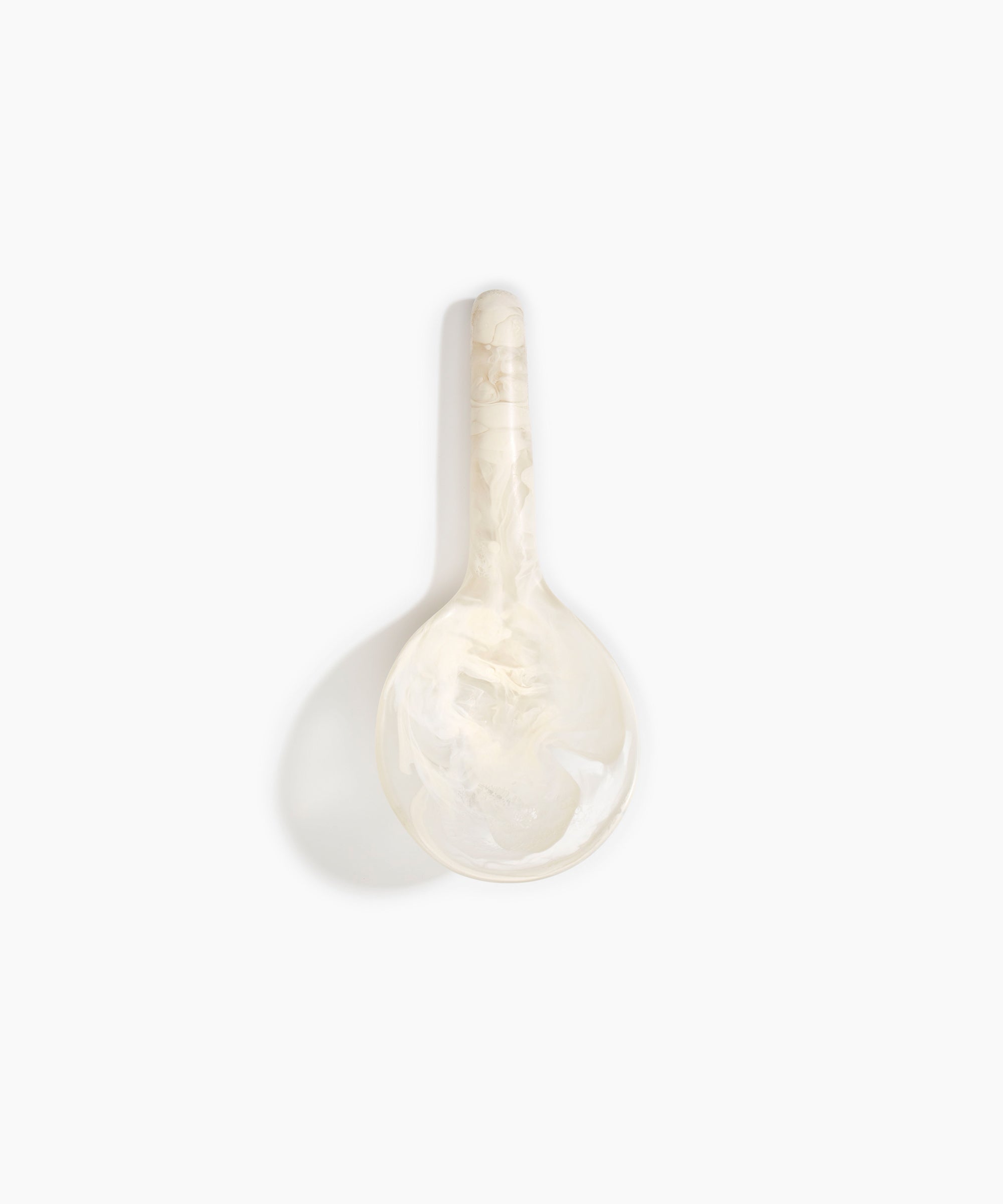 Dinosaur Designs Large Round Spoon Tableware in Chalk Swirl Colour resin