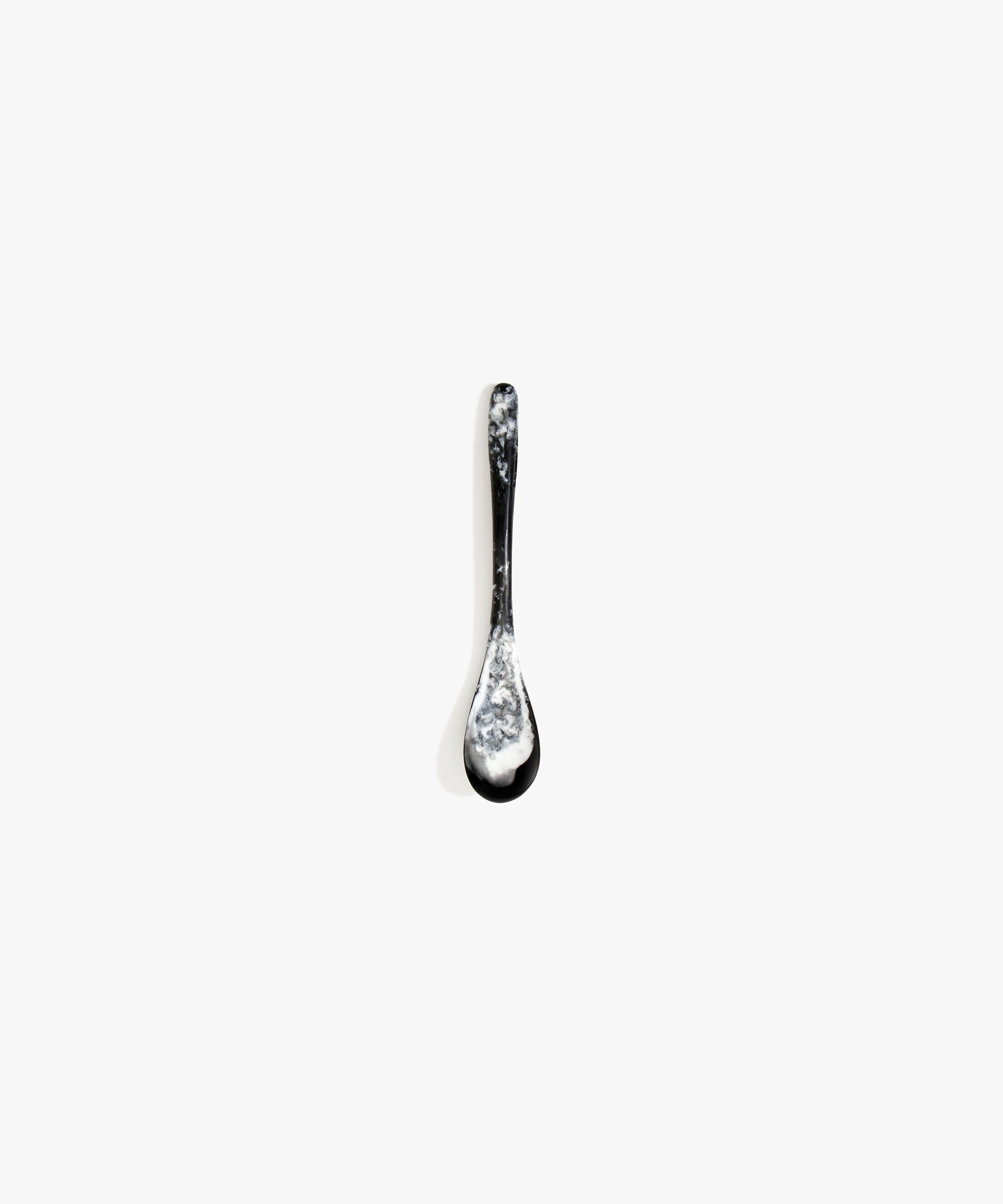 Dinosaur Designs Shell Spoon in Black Marble color resin