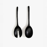 Dinosaur Designs Long Stone Servers Tableware in Black Colour resin