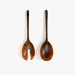 Dinosaur Designs Long Stone Servers Tableware in Dark Horn Colour resin