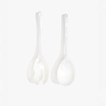 Dinosaur Designs Long Stone Servers Tableware in Snow Swirl Colour resin