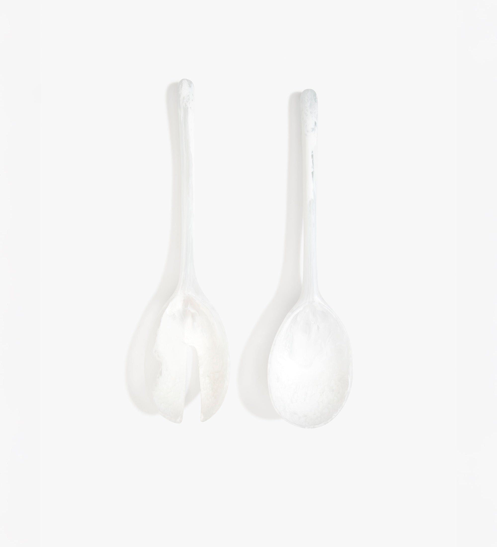 Dinosaur Designs Long Stone Servers Tableware in Snow Swirl Colour resin