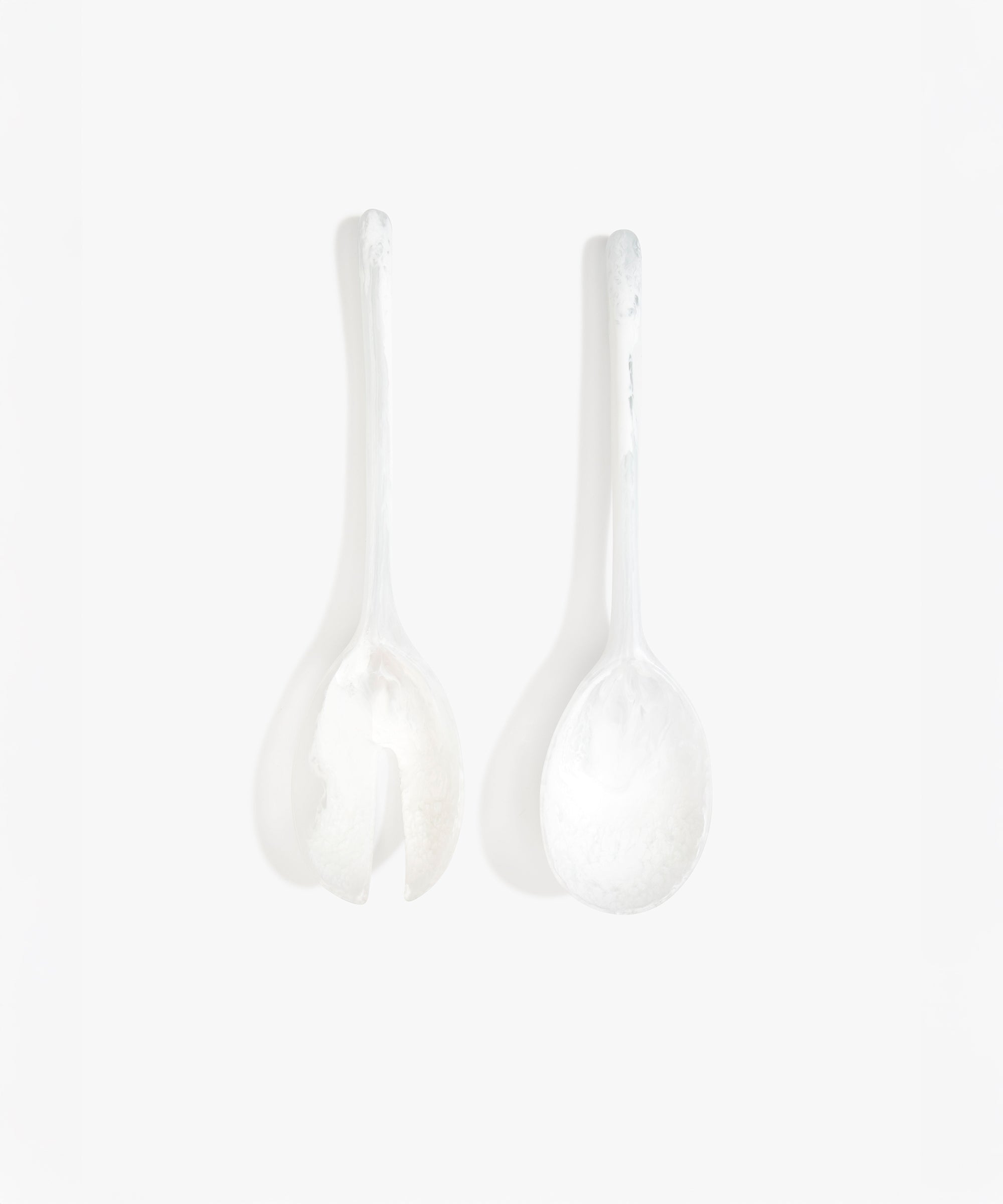 Dinosaur Designs Long Stone Servers Tableware in Snow Swirl Colour resin