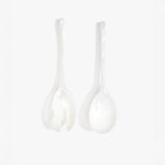 Dinosaur Designs Long Stone Servers in Snow Swirl Colour resin...