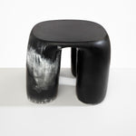 Dinosaur Designs 4 Leg Rock Tower Table End Tables in Black Marble color resin