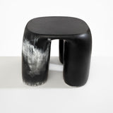 Dinosaur Designs 4 Leg Rock Tower Table End Tables in Black Marble color resin