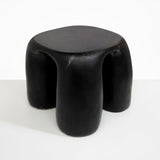 Dinosaur Designs 4 Leg Rock Tower Table End Tables in Black Marble Colour resin 