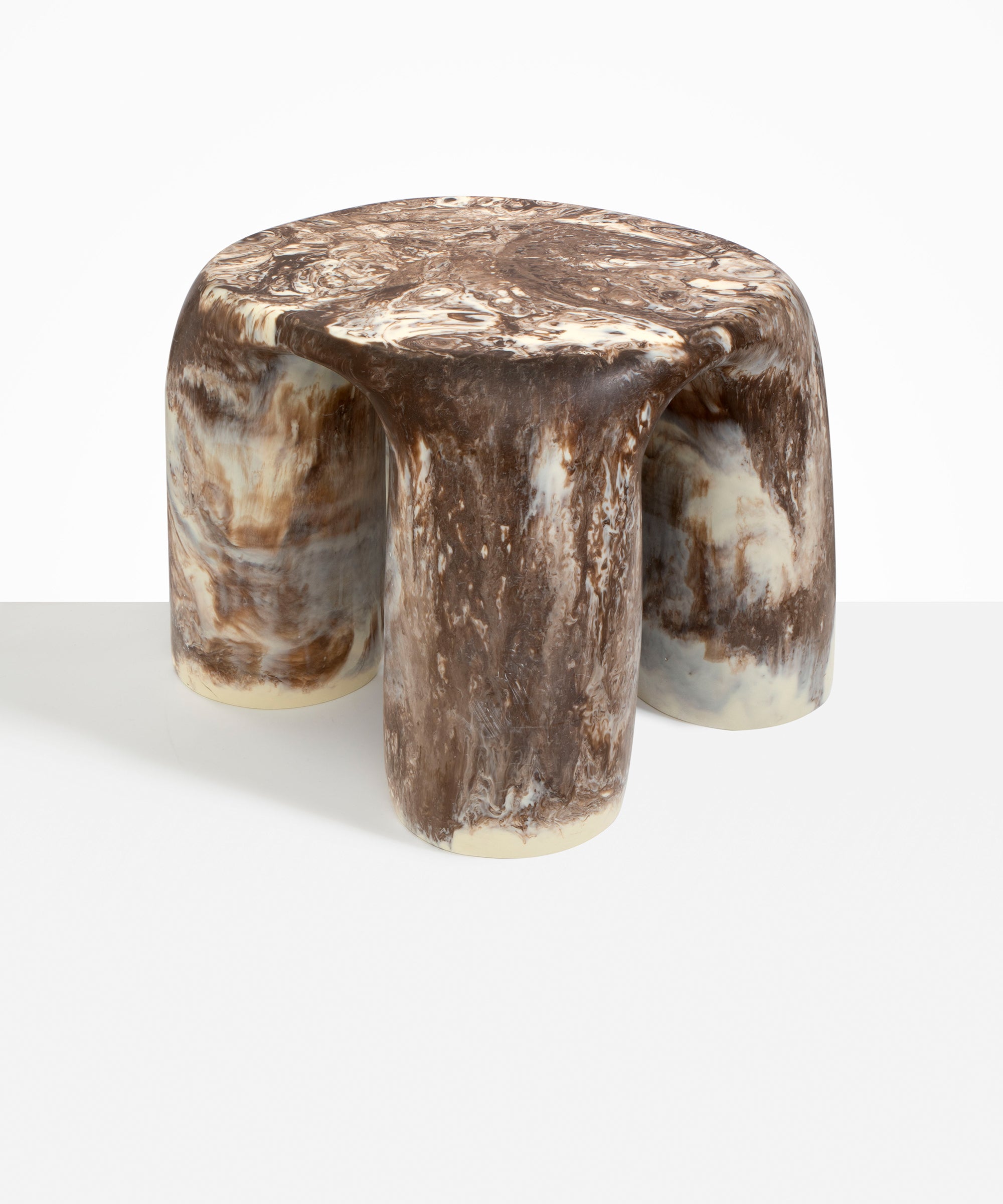 Dinosaur Designs TABRCKTOW 4 Leg rock tower table CAPPUCCINO