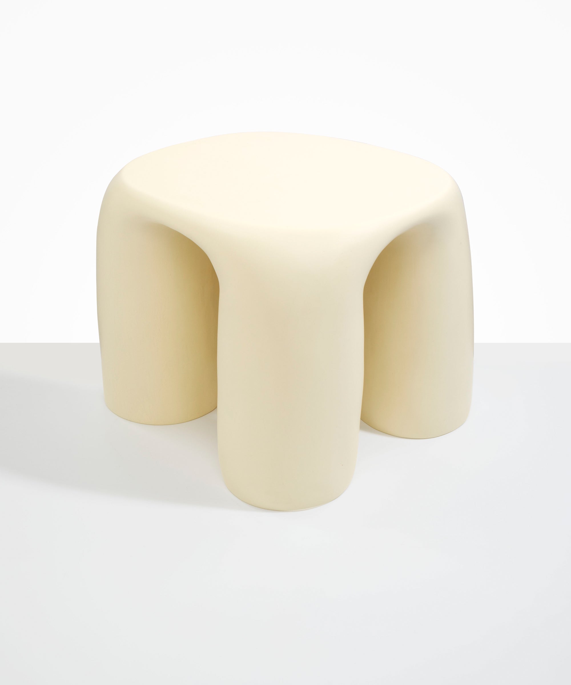 Dinosaur Designs TABRCKTOW 4 Leg Rock Tower Table CREAM