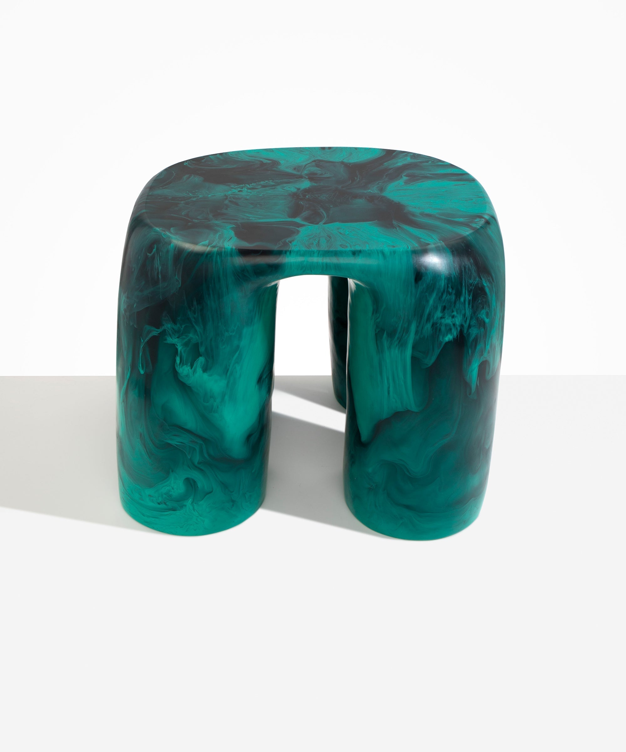 Dinosaur Designs TABRCKTOW 4 Leg Rock Tower Table MINERAL SWIRL SWIRL