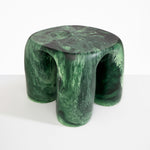 Dinosaur Designs 4 Leg Rock Tower Table End Tables in Moss Colour resin 