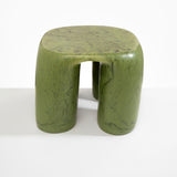 Dinosaur Designs 4 Leg Rock Tower Table in Olive Colour resin