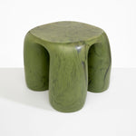 Dinosaur Designs 4 Leg Rock Tower Table End Tables in Olive Colour resin 
