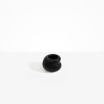 Dinosaur Designs Small Chestnut Vase in Black Colour resin..