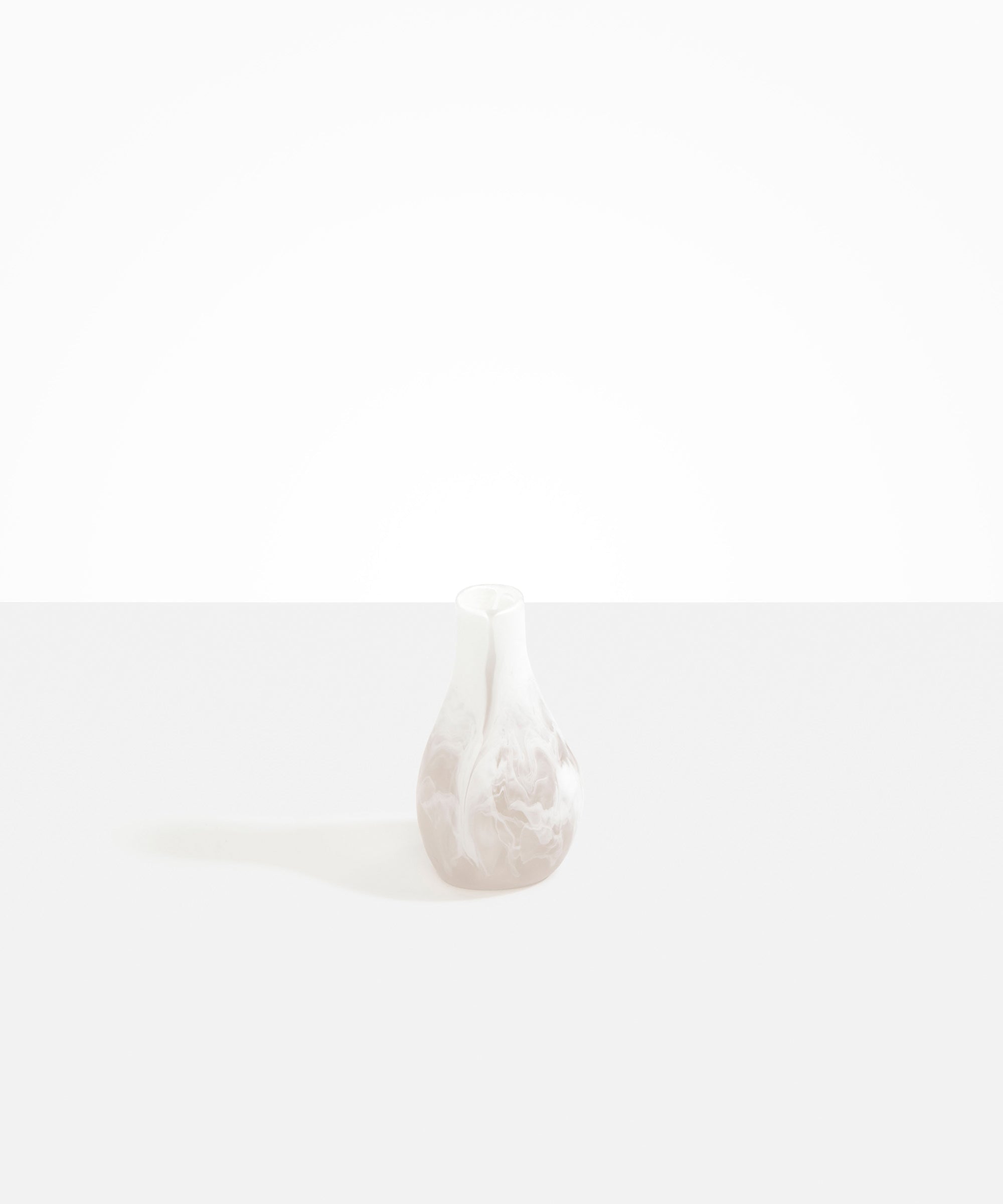 Dinosaur Designs Medium Liquid Vase in Snow Swirl Colour resin..