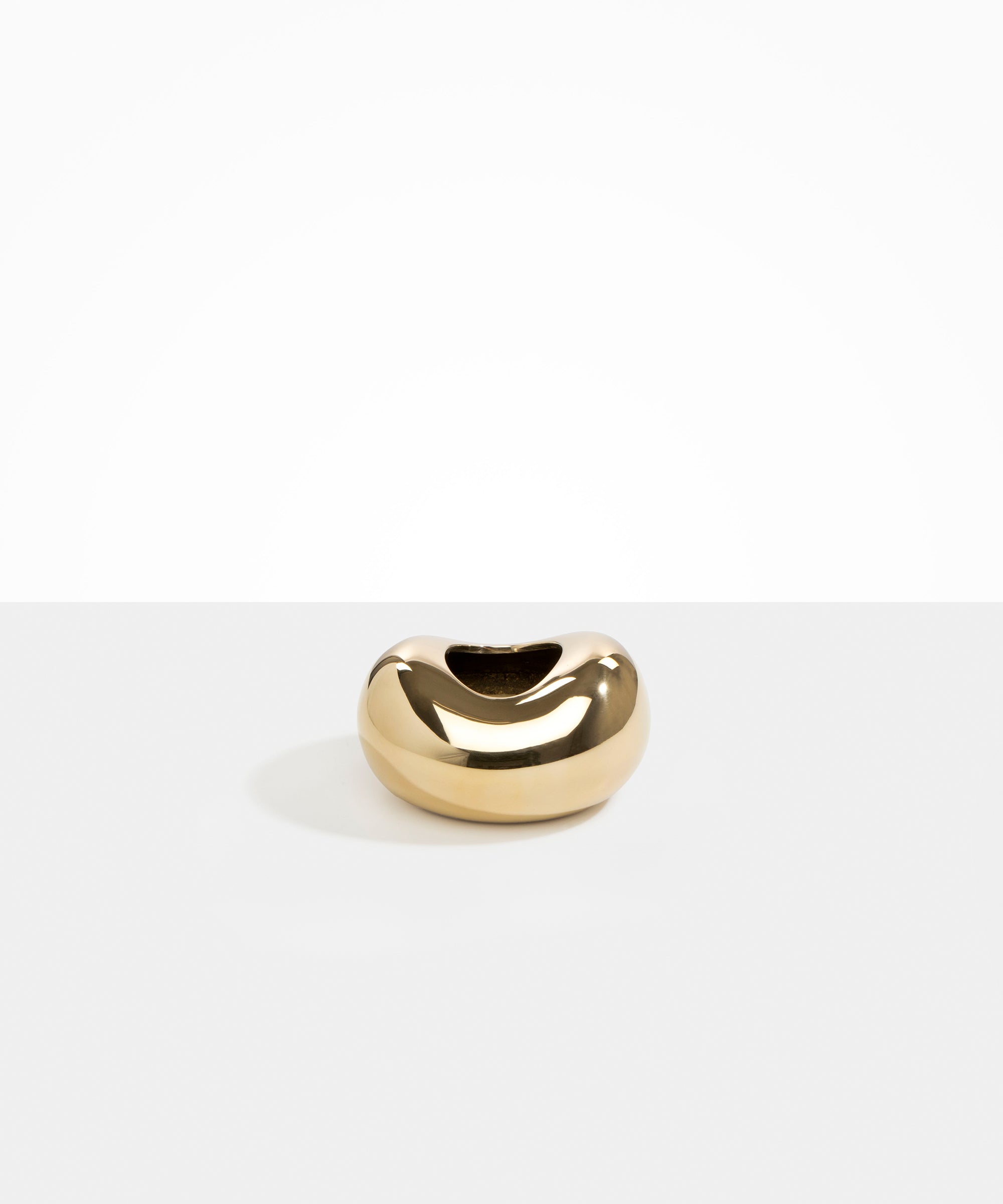 LO Collections Metal Bean Vase in Brass Material..