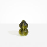 Dinosaur Designs Lotus Seed Vase in Malachite color resin