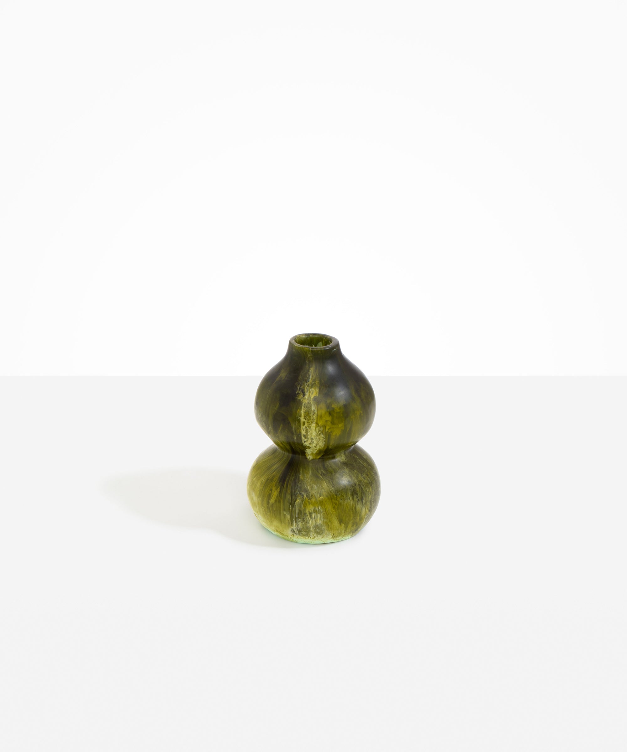 Dinosaur Designs Lotus Seed Vase in Malachite color resin