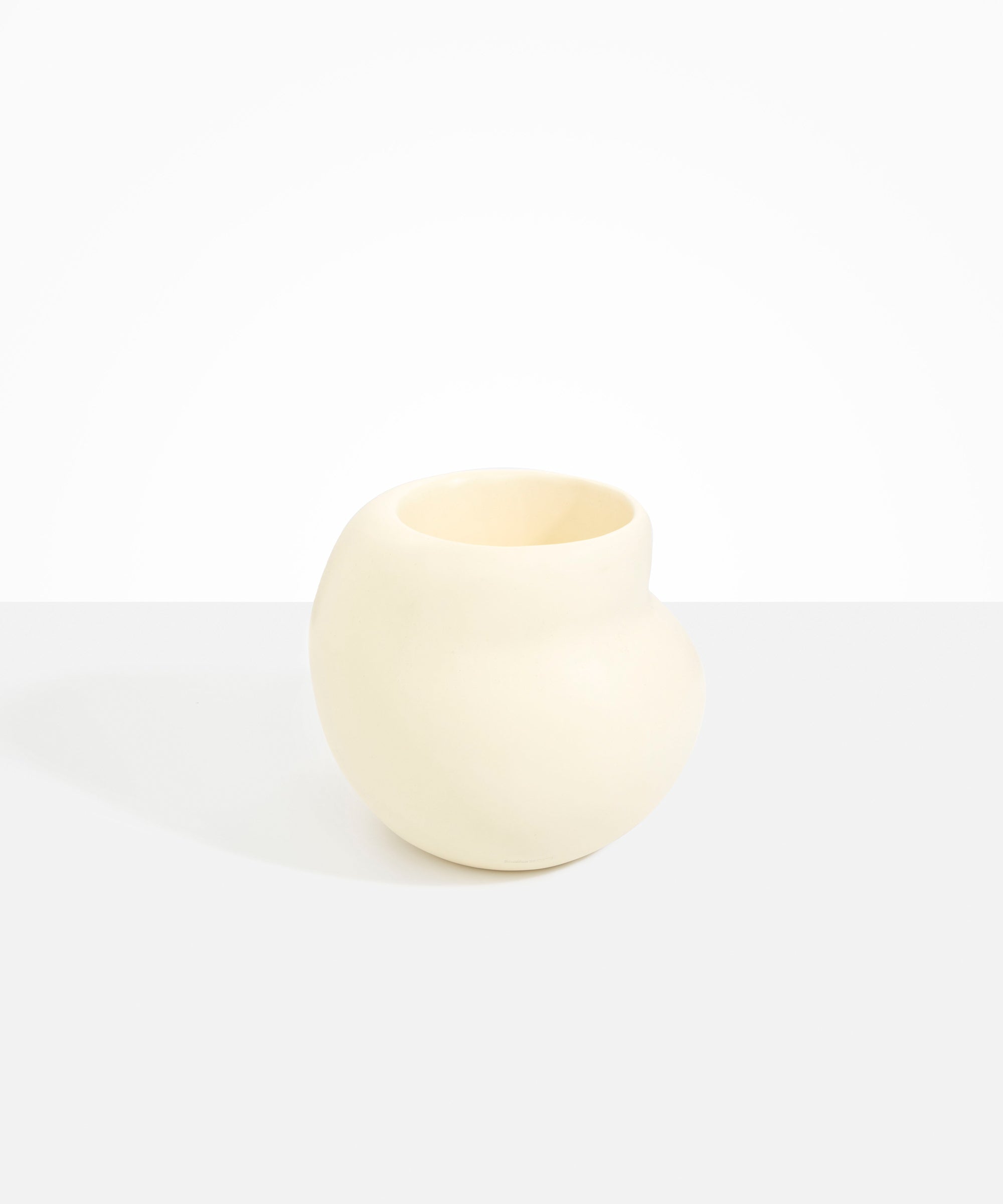 Dinosaur Designs Large Moss Vase in Cream color resin