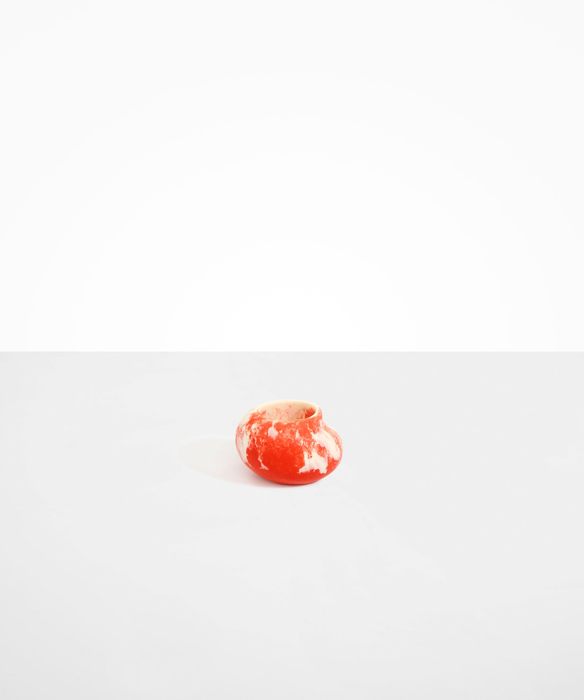 Dinosaur Designs Small Moss Vase in Strawberry Colour resin..