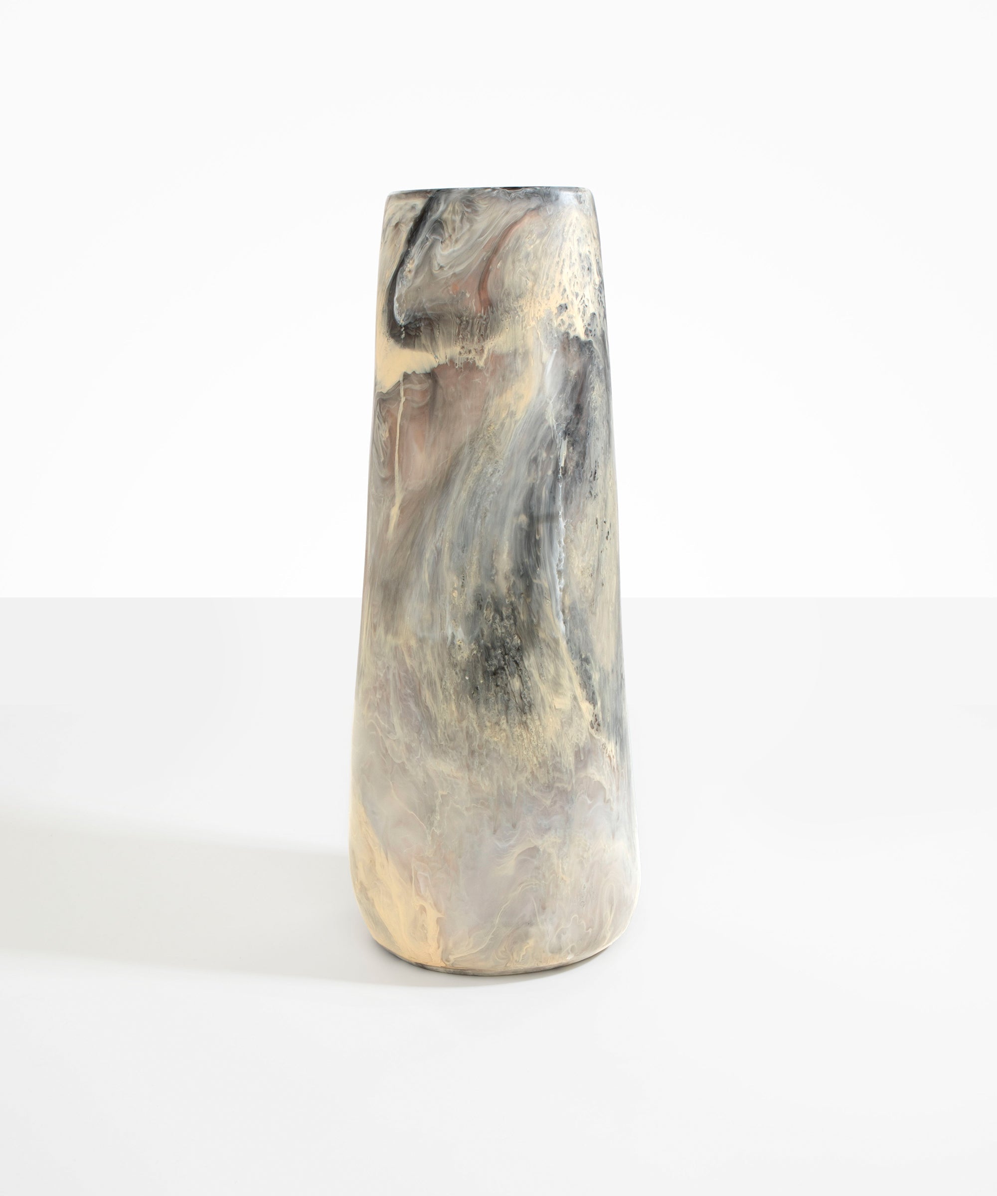 Dinosaur Designs Tall Pebble Vase in Sandy Pearl Colour resin.