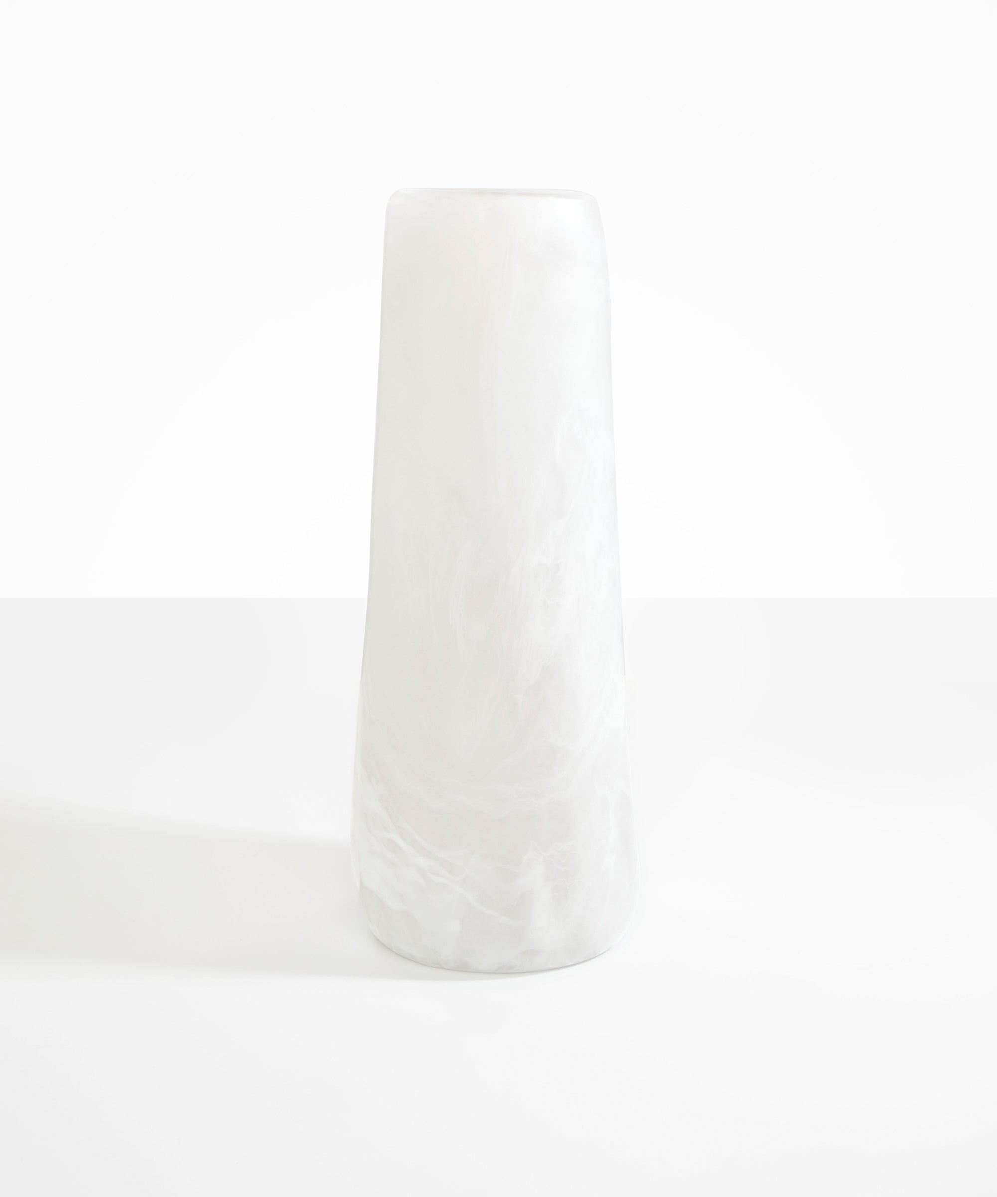 Dinosaur Designs Tall Pebble Vase in Snow Swirl Colour resin.