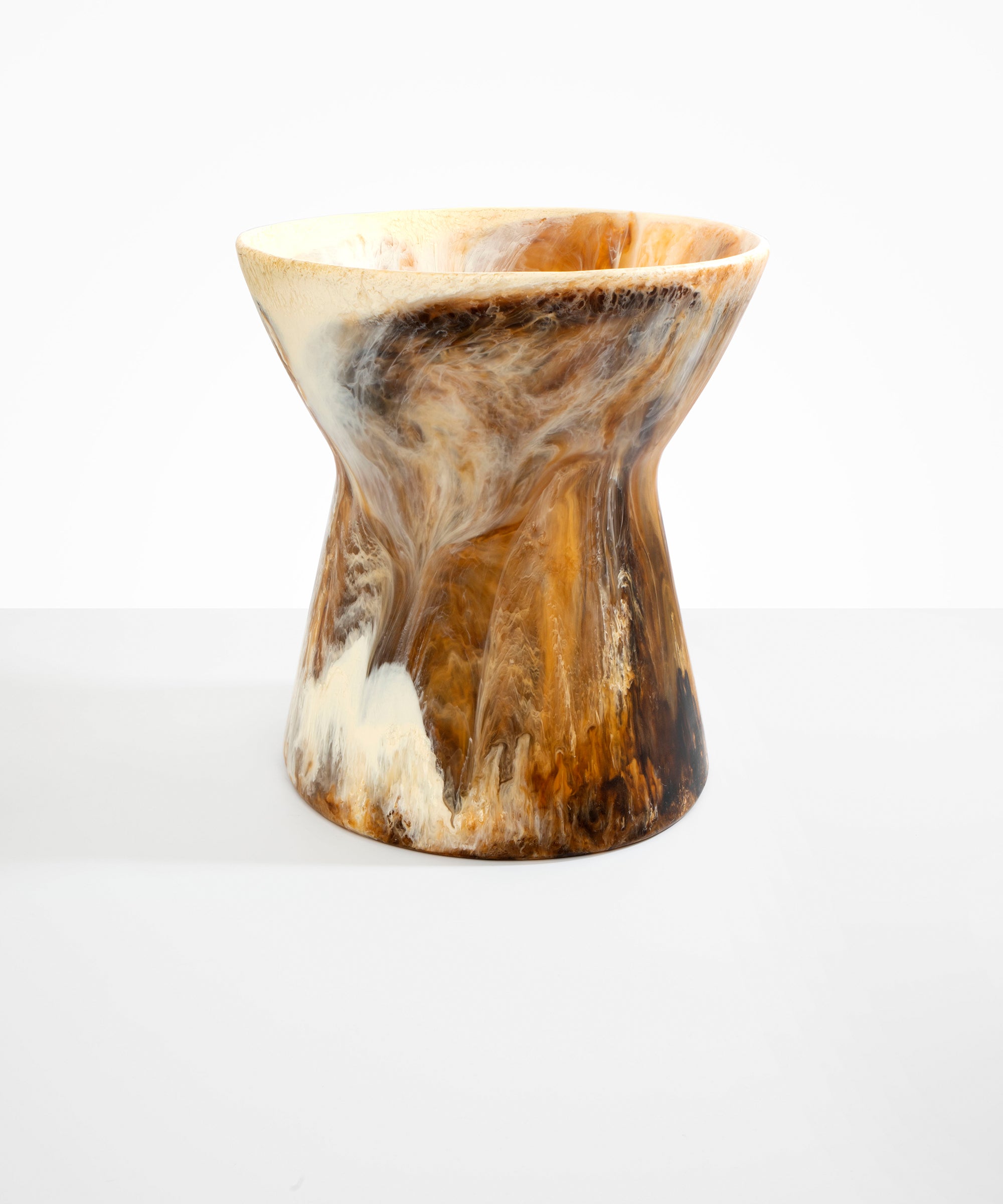 Dinosaur Designs Extra Large Bow Vase in Light Horn Colour resin..