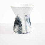 Dinosaur Designs Extra Large Bow Vase in White Marble Colour resin..