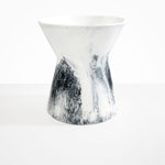Dinosaur Designs Extra Large Bow Vase in White Marble Colour resin
