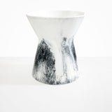 Dinosaur Designs Extra Large Bow Vase in White Marble Colour resin