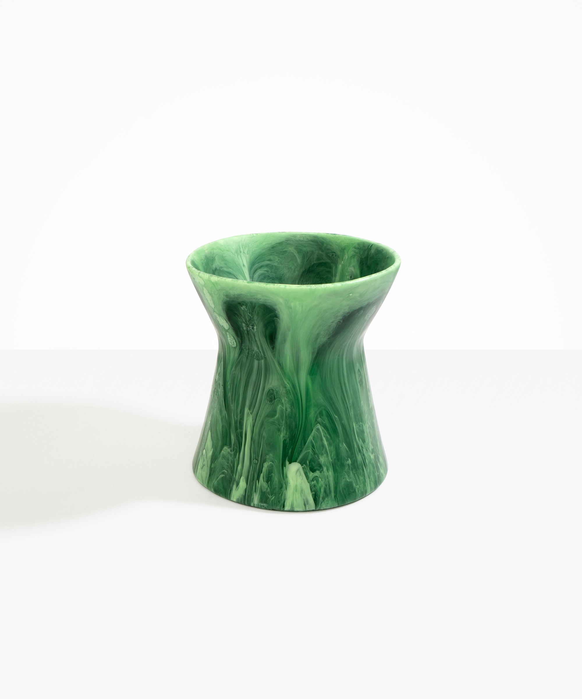 Dinosaur Designs Large Bow Vase in Moss color resin