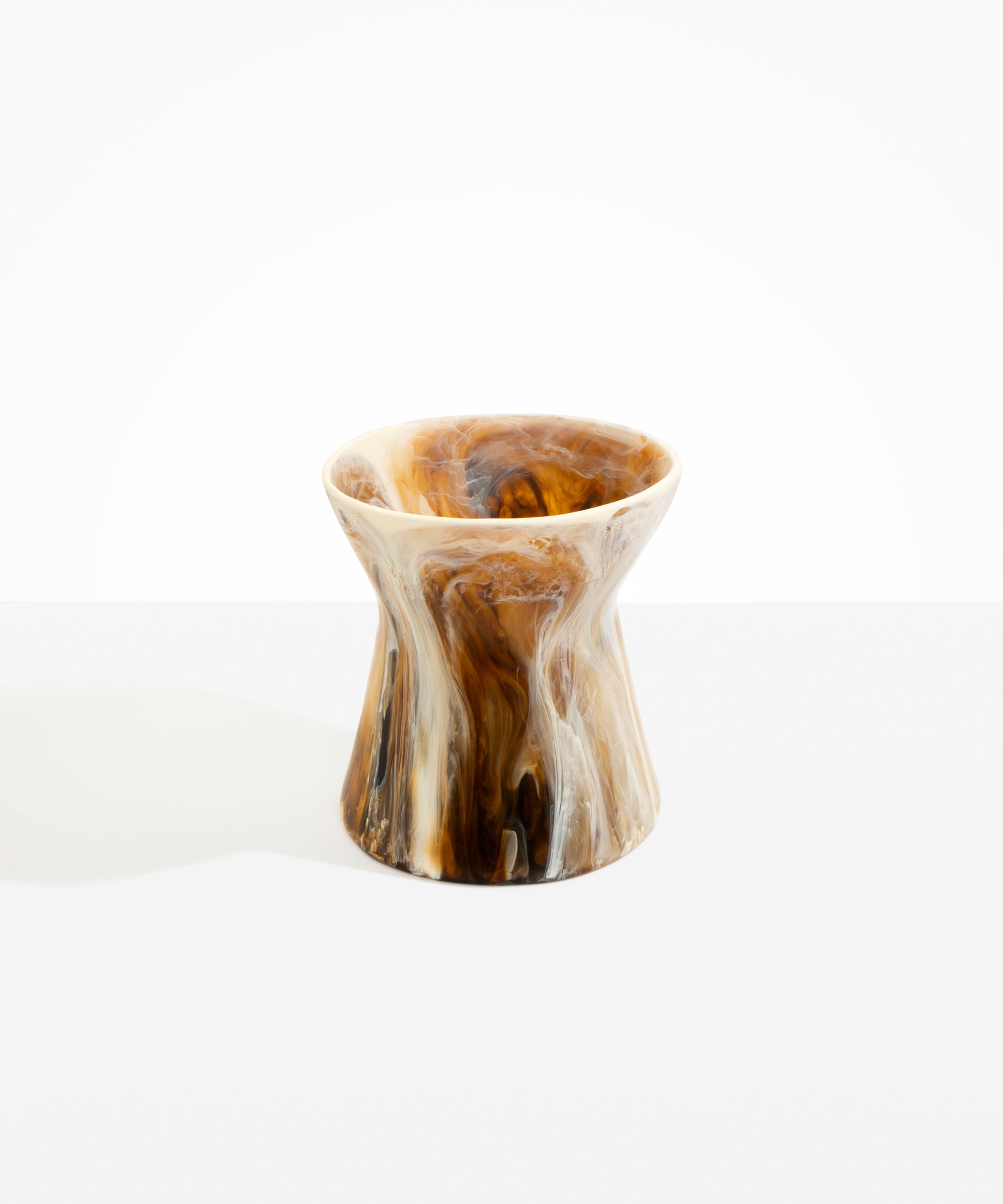 Dinosaur Designs Large Bow Vase in Light Horn Colour resin.