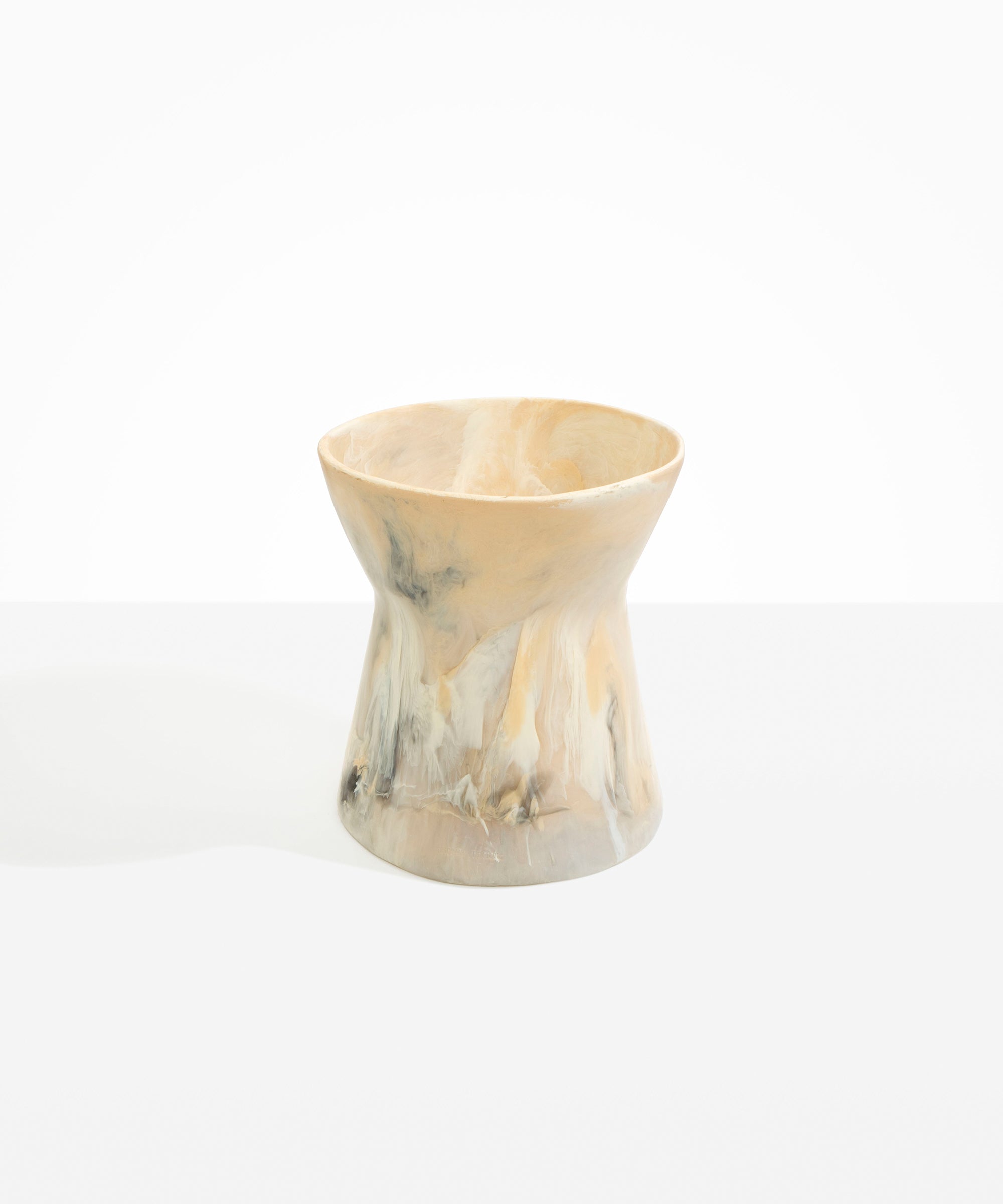 Dinosaur Designs Large Bow Vase in Sandy Pearl Colour resin.