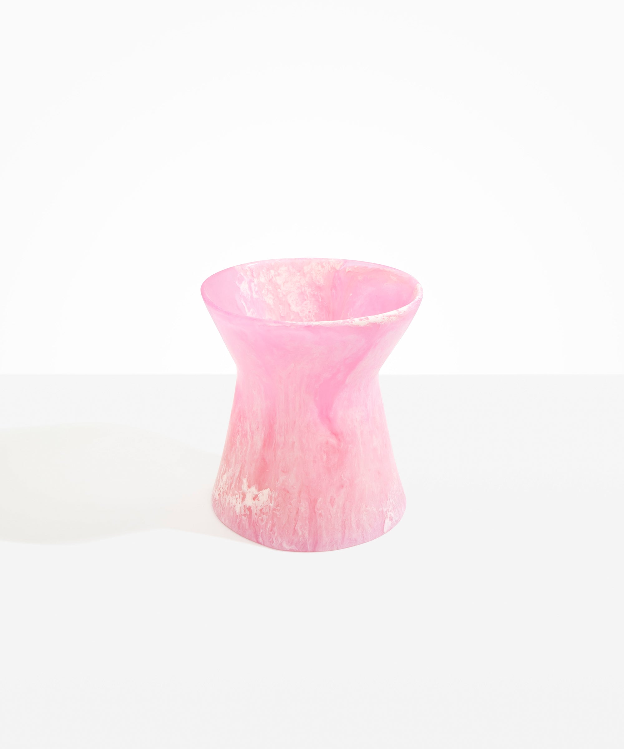 Dinosaur Designs Large Bow Vase in Shell Pink Colour resin.