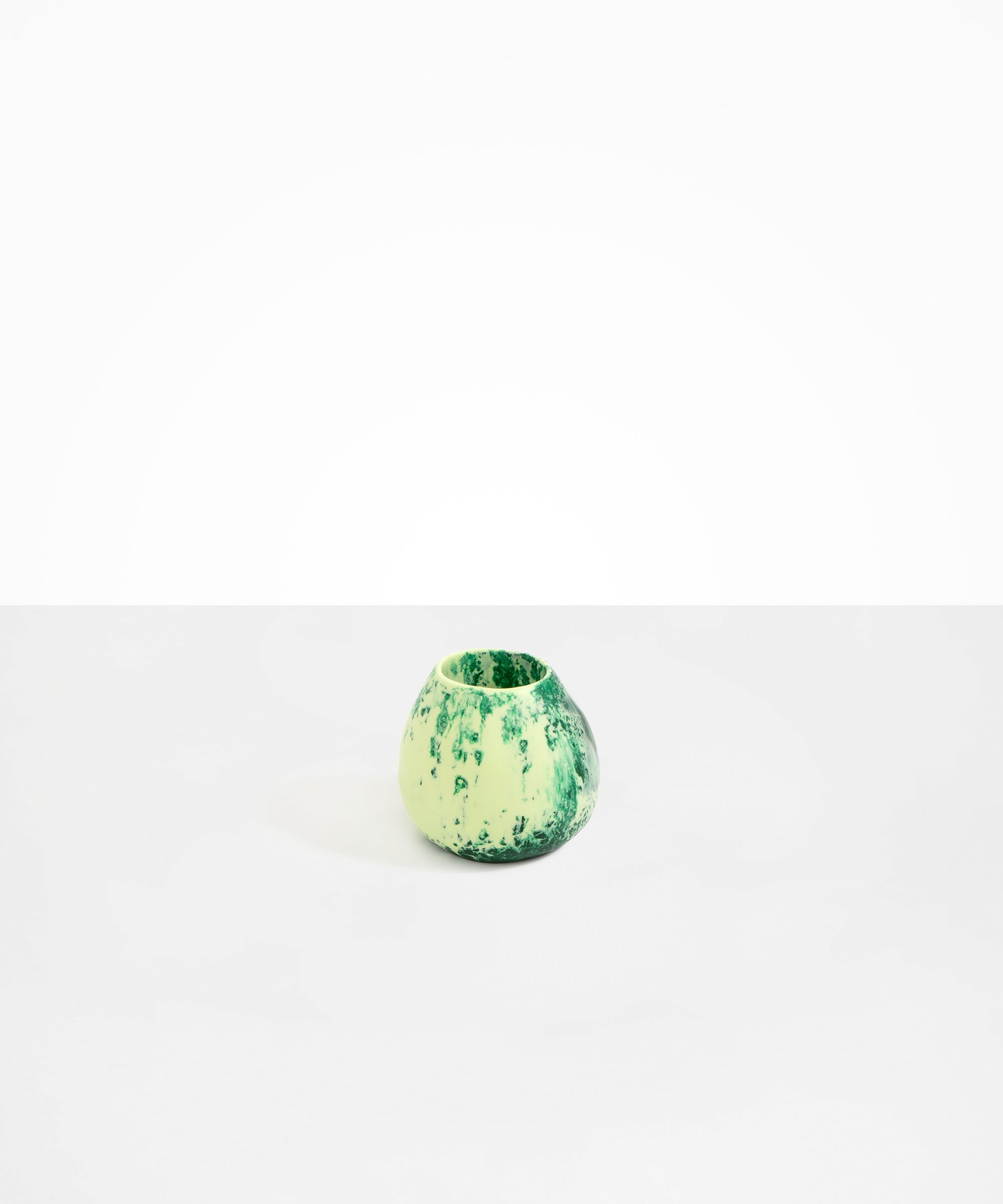 Dinosaur Designs Medium Volcanic Vase in Grass Colour resin..