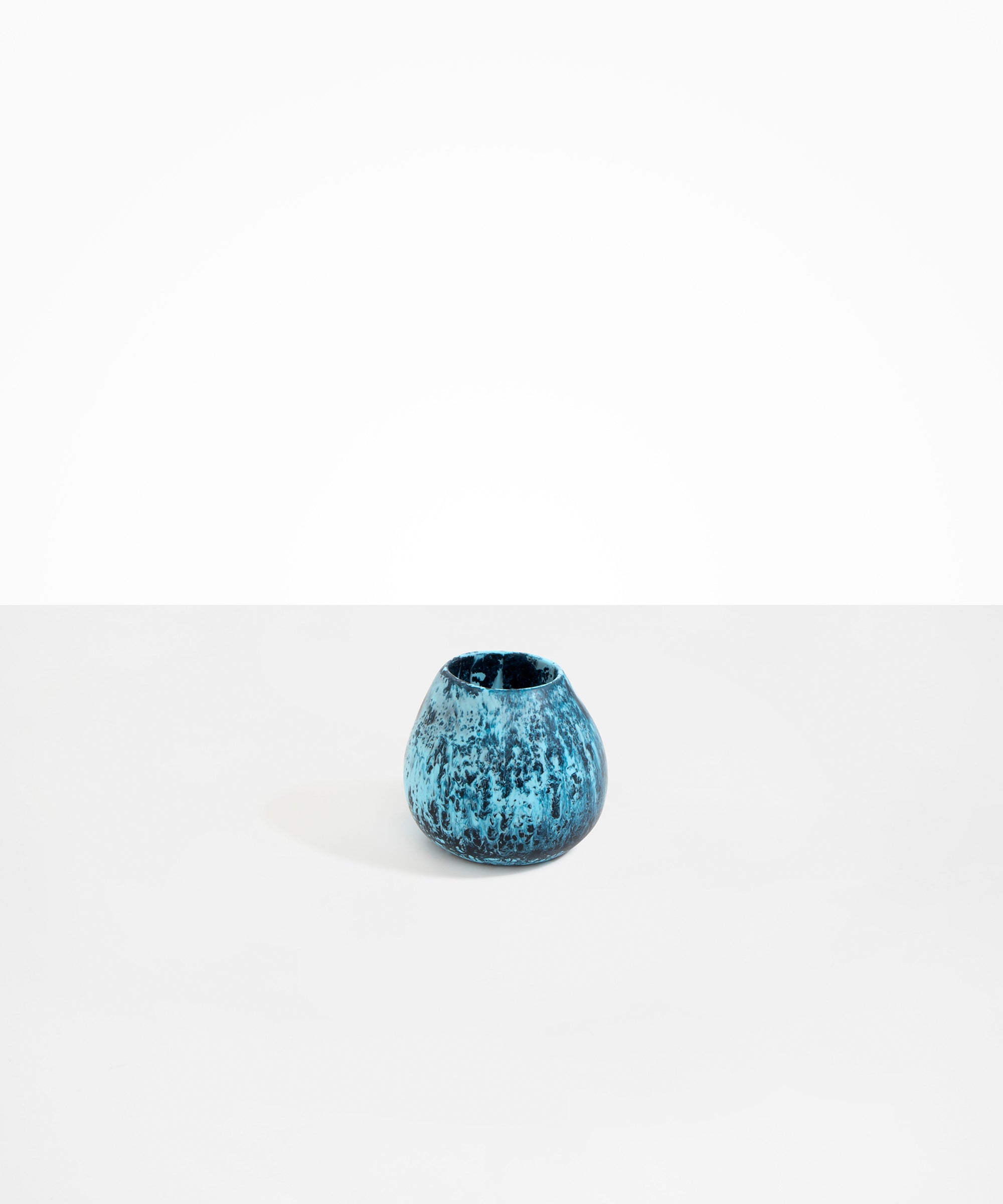 Dinosaur Designs Medium Volcanic Vase in Water Colour resin..