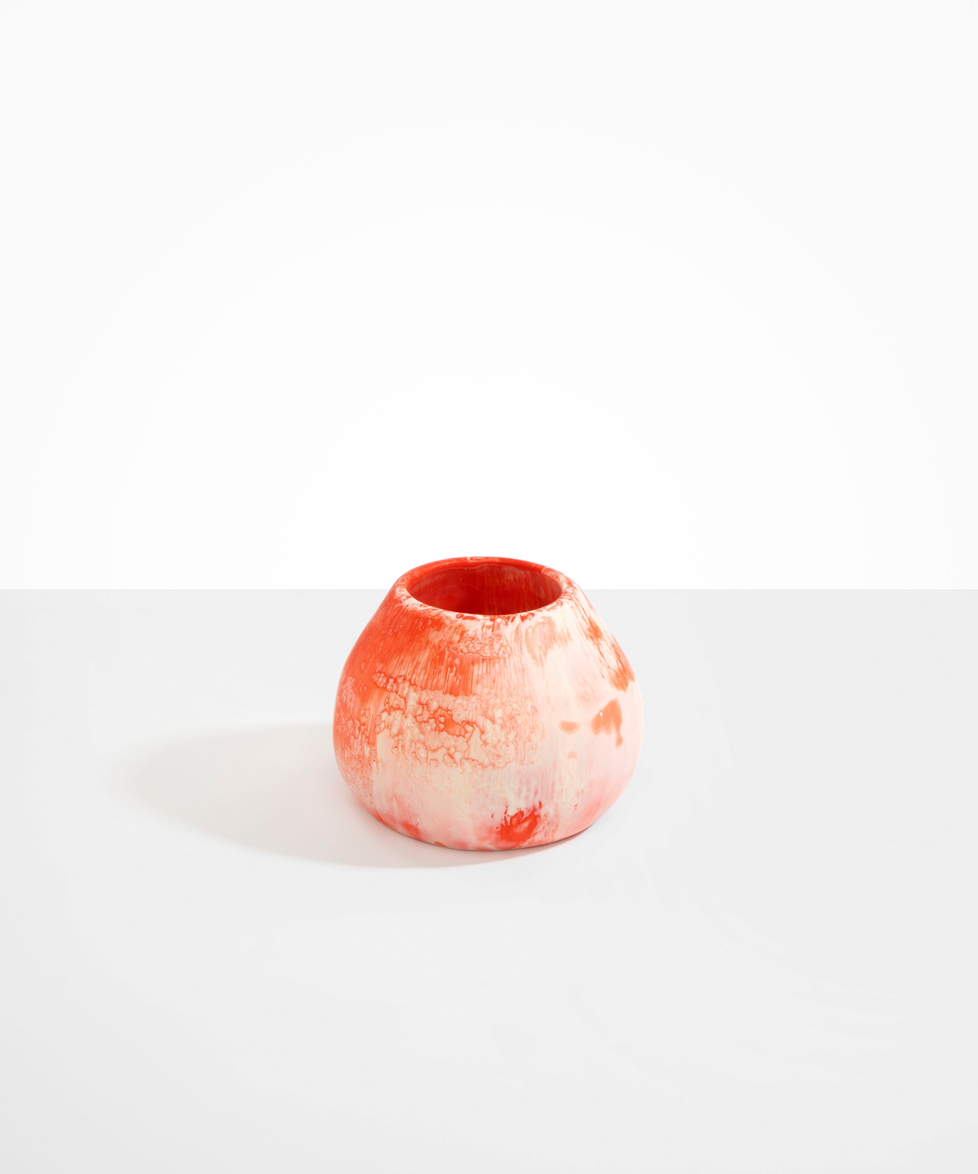 Dinosaur Designs Volcanic Vase in Strawberry Colour resin..