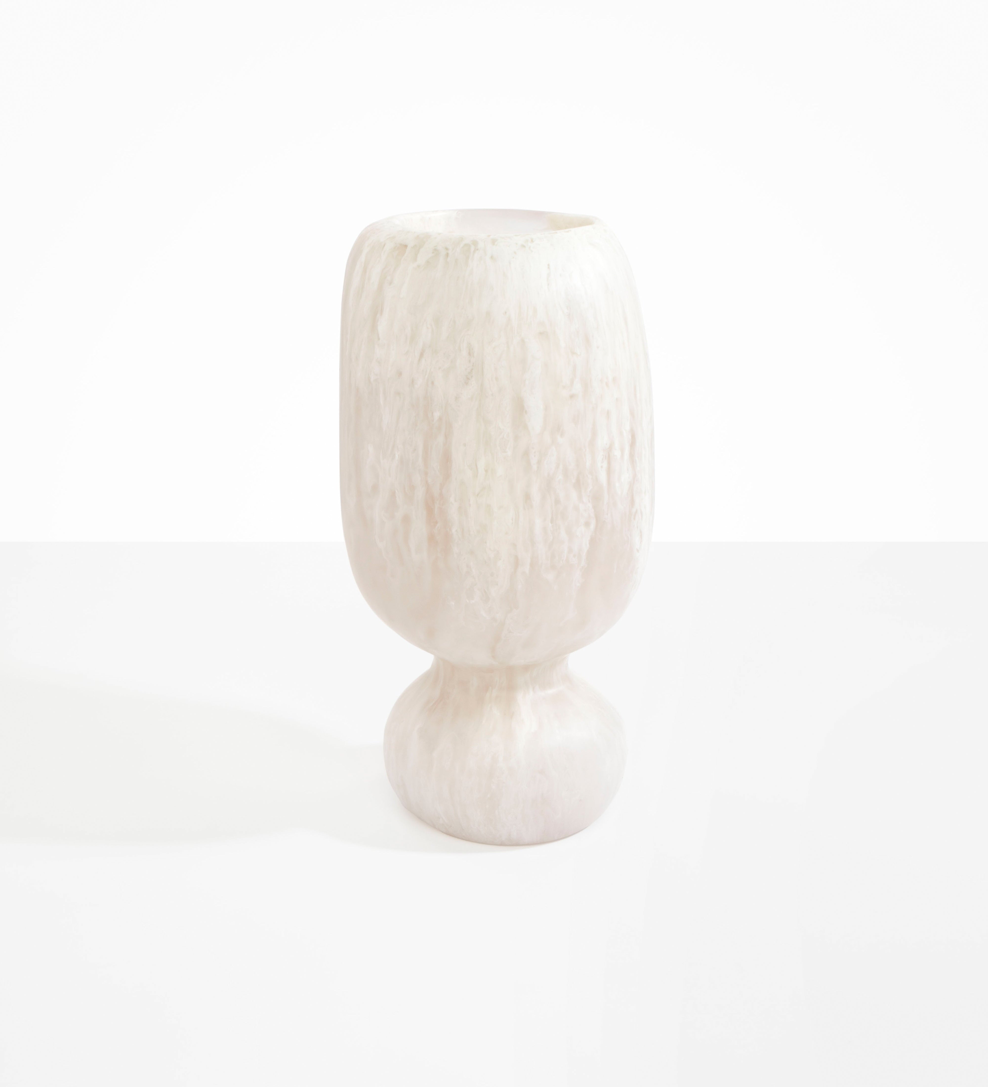Dinosaur Designs Tall Rockpool Vase Vases in Chalk Swirl Colour resin 