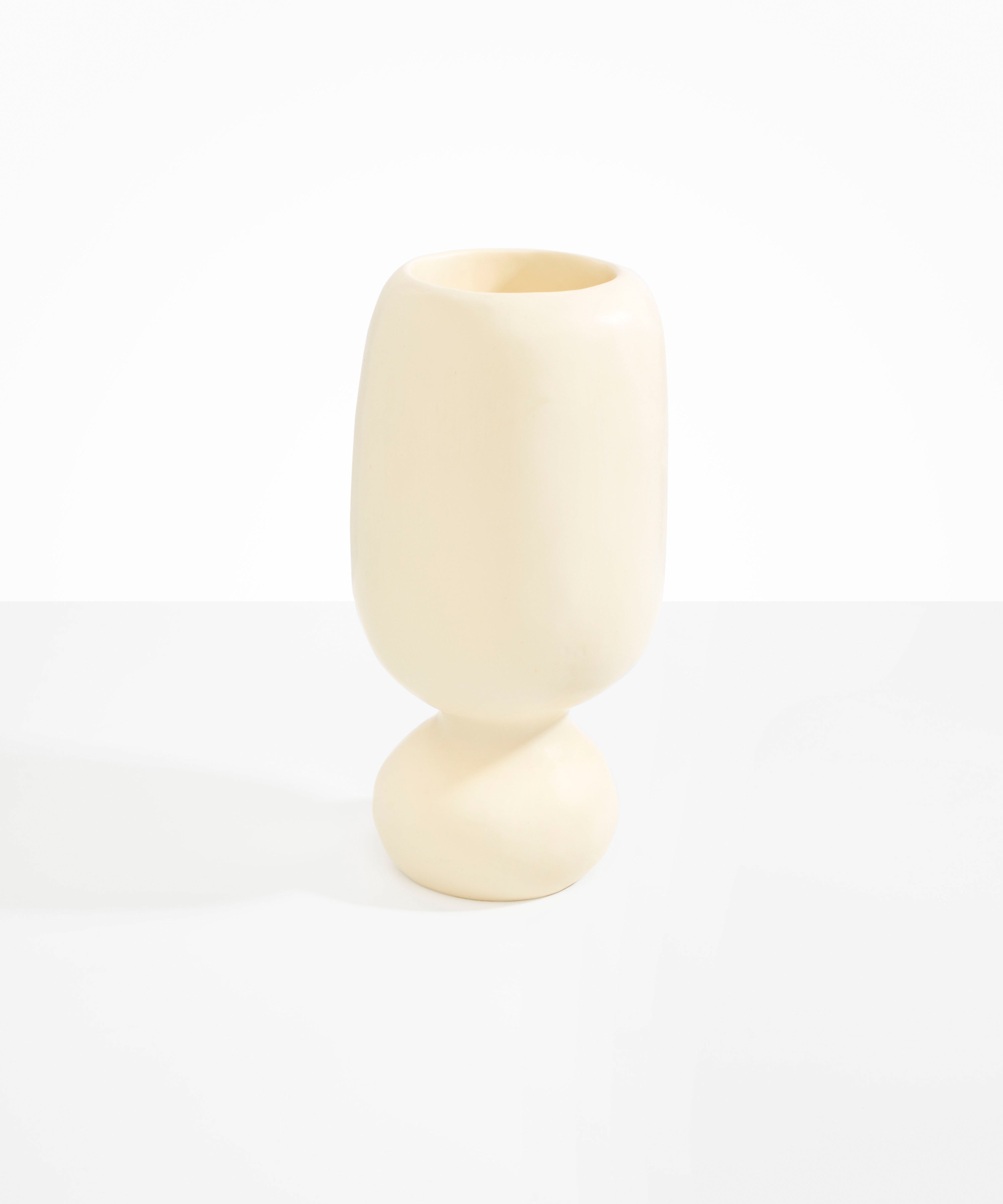Dinosaur Designs Tall Rockpool Vase in Cream Colour resin.
