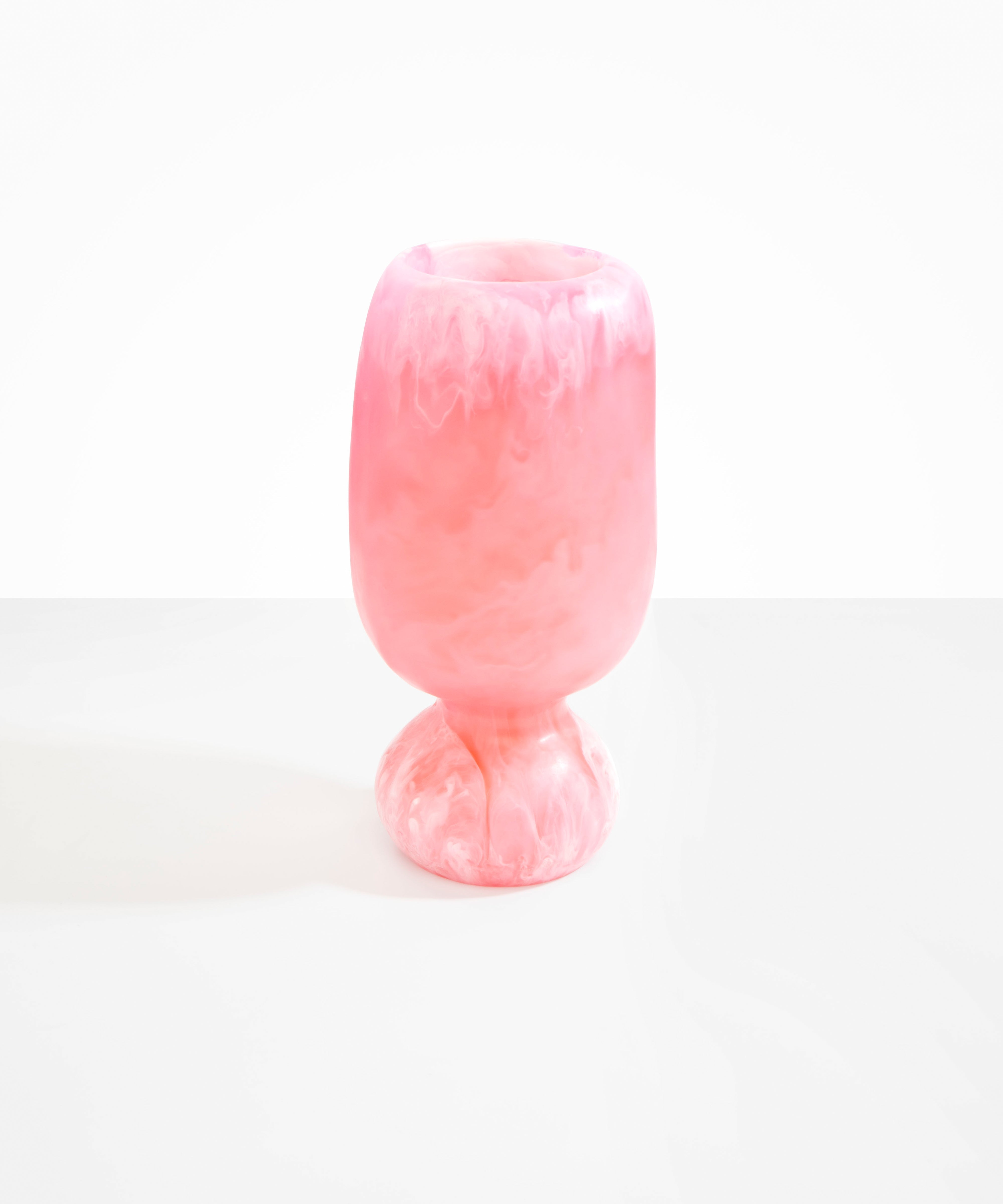 Dinosaur Designs Tall Rockpool Vase in Shell Pink Colour resin.