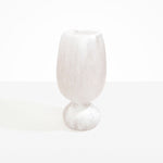Dinosaur Designs Tall Rockpool Vase in Snow Swirl Colour resin