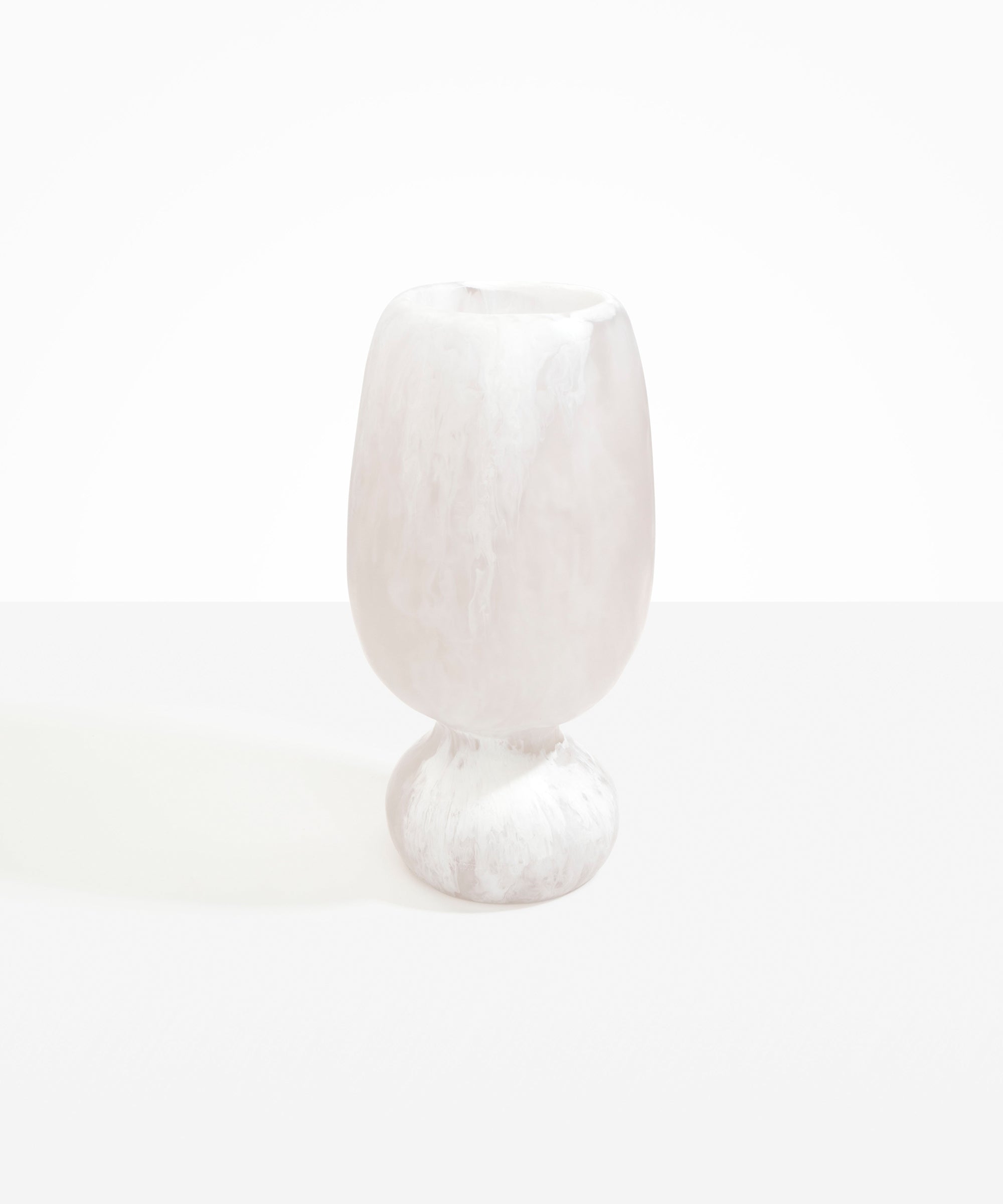 Dinosaur Designs Tall Rockpool Vase in Snow Swirl Colour resin.
