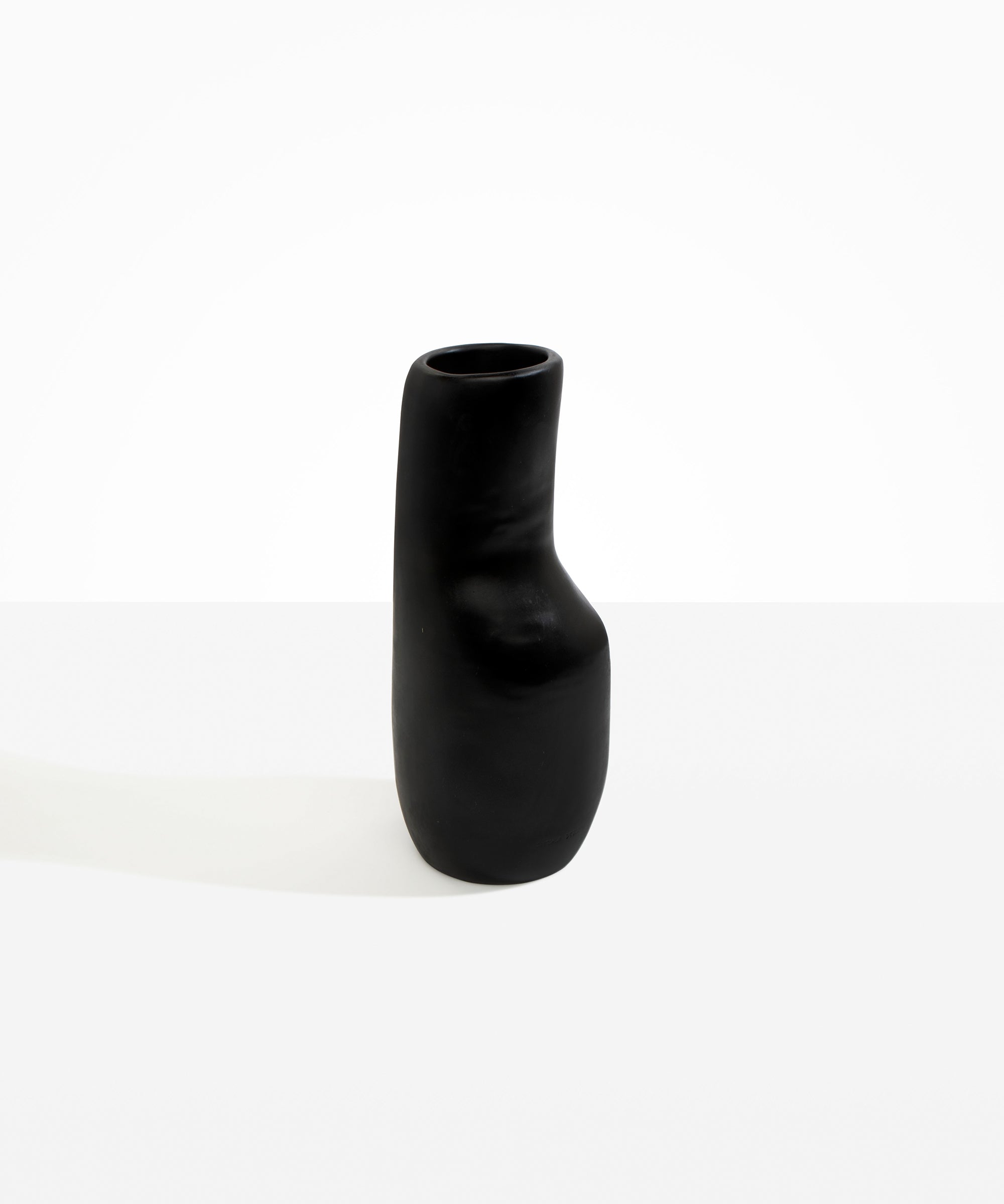 Dinosaur Designs Medium Studio Vase in Black Colour resin.