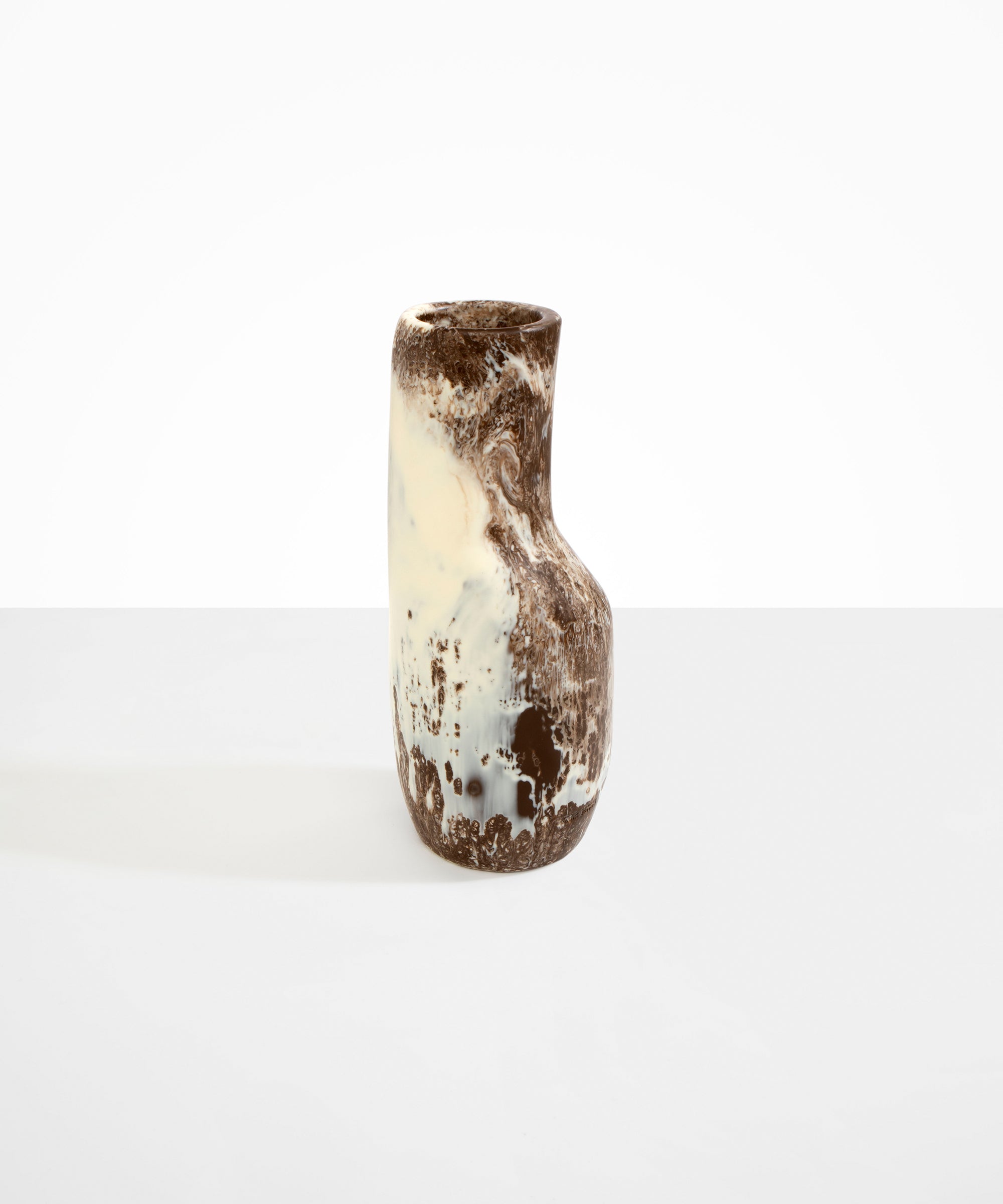 Dinosaur Designs Medium Studio Vase in Cappuccino Colour resin.