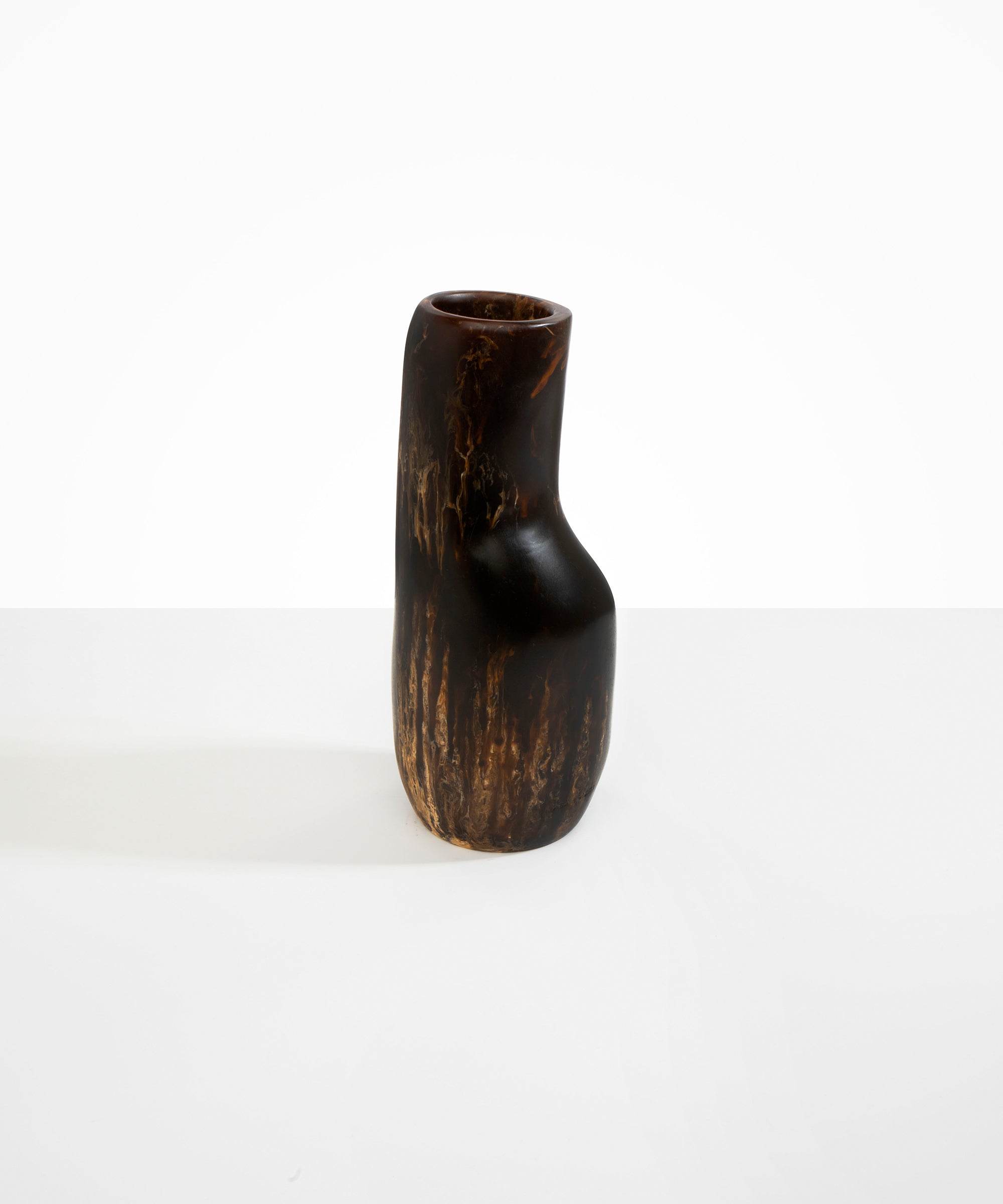 Dinosaur Designs Medium Studio Vase in Dark Horn Colour resin.