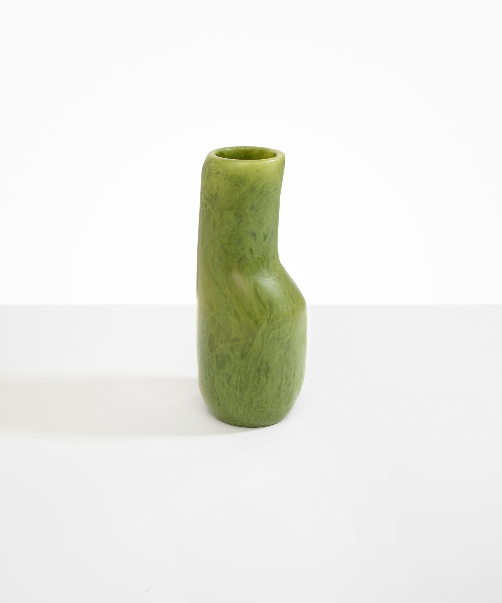 Dinosaur Designs Medium Studio Vase in Olive Colour resin.